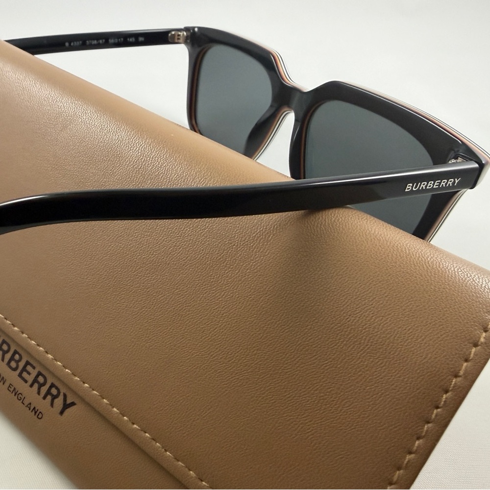 Burberry BE4337 Black Dark Grey Sunglasses - Picture 5 of 8